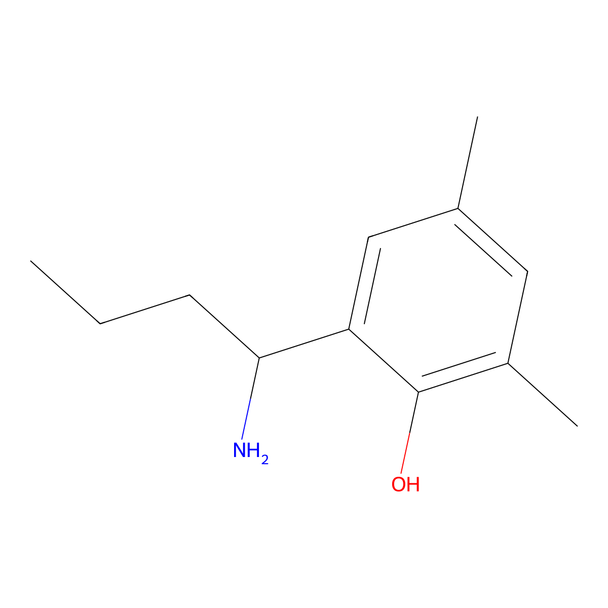 2-(1-Aminobutyl)-4,6-dimethylphenol molecular structure, CAS 1337424-65-3