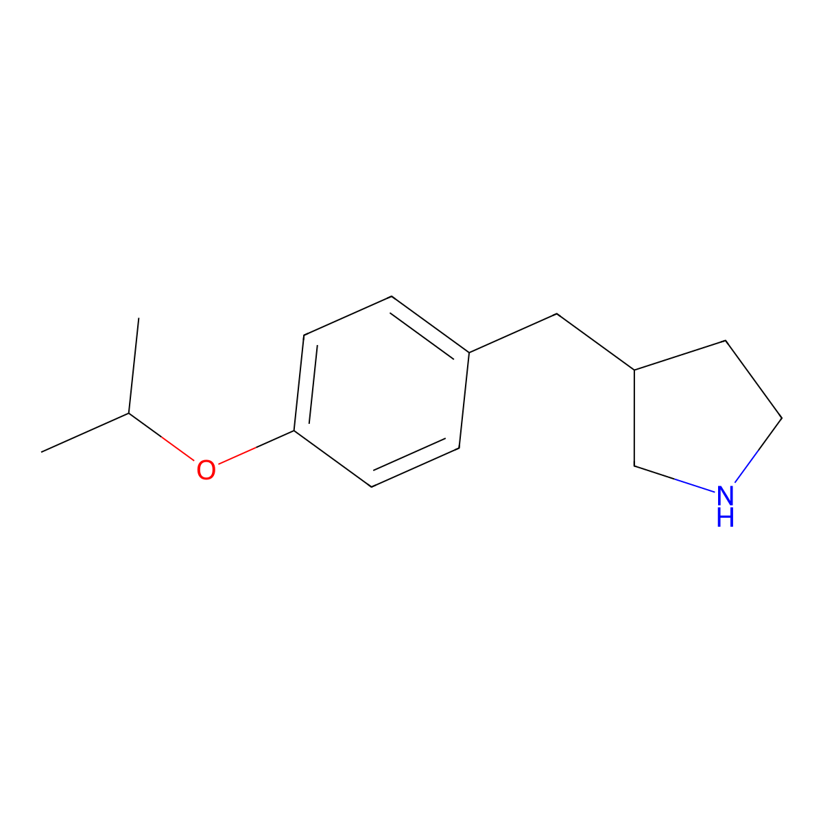3-(4-Isopropoxybenzyl)pyrrolidine molecular structure, CAS 1337426-88-6