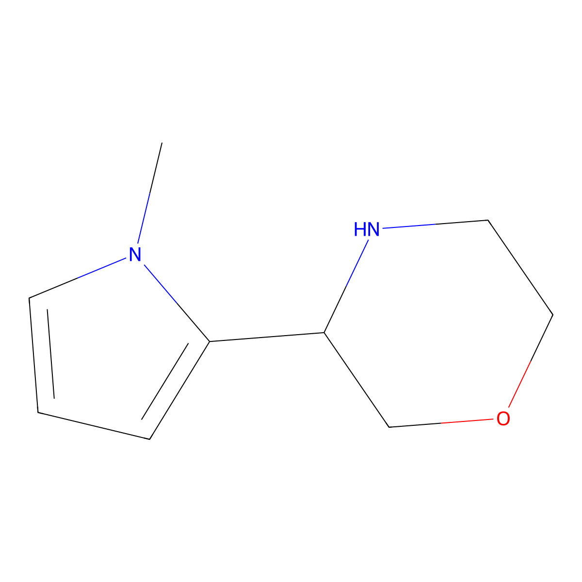 3-(1-methyl-1H-pyrrol-2-yl)morpholine molecular structure, CAS 1337426-89-7