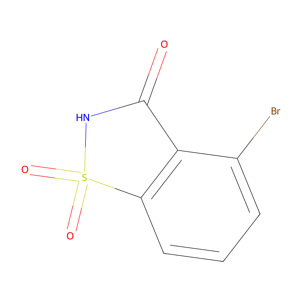 4-Bromo-2,3-dihydro-1lambda6,2-benzothiazole-1,1,3-trione molecular structure, CAS 133743-22-3