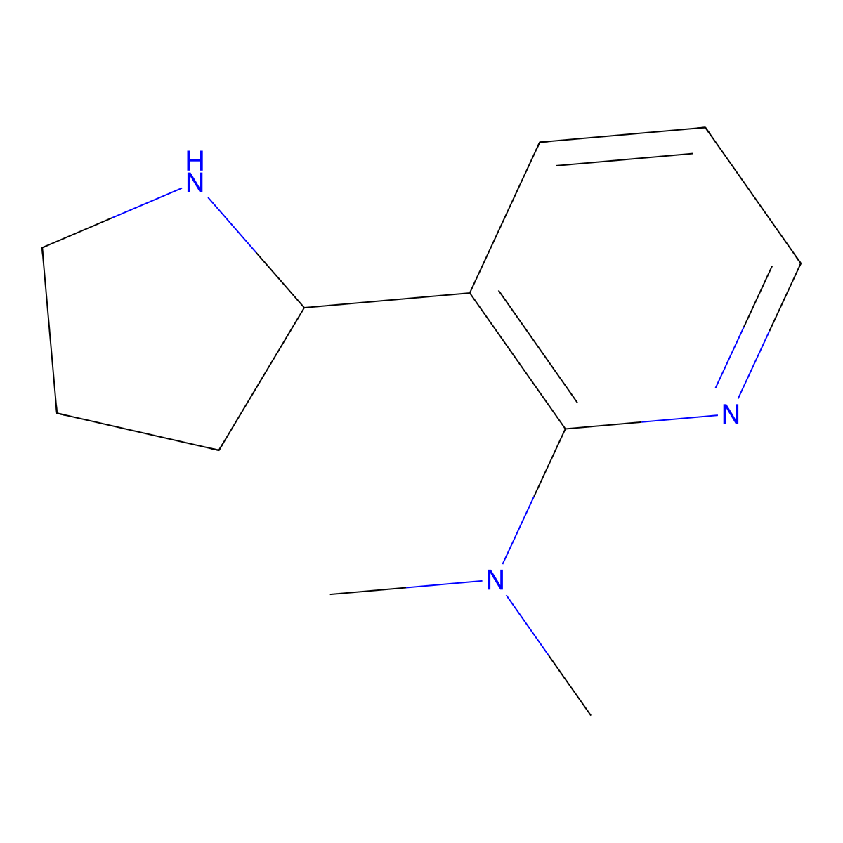 n,n-Dimethyl-3-(pyrrolidin-2-yl)pyridin-2-amine molecular structure, CAS 1337433-43-8