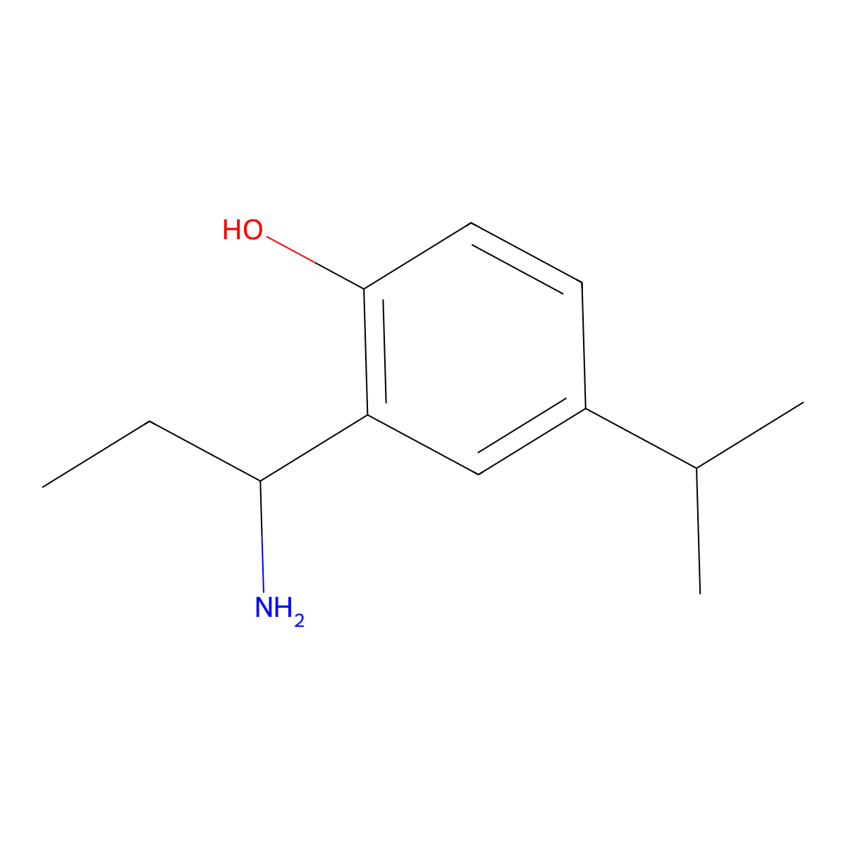 2-(1-Aminopropyl)-4-(propan-2-YL)phenol molecular structure, CAS 1337436-50-6