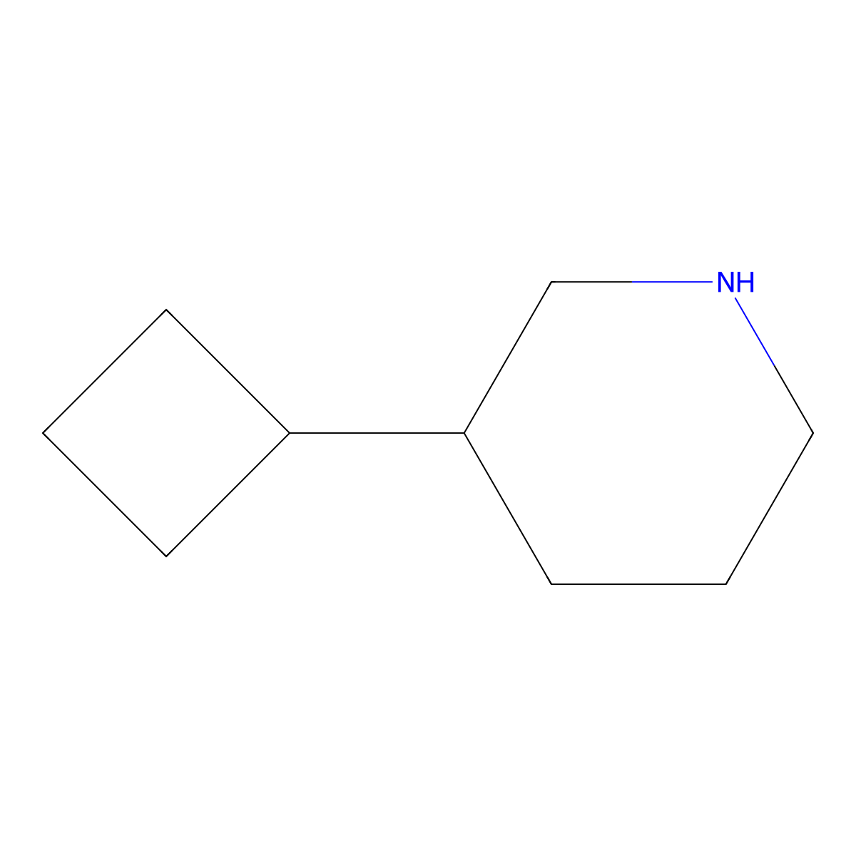 3-Cyclobutylpiperidine molecular structure, CAS 1337439-07-2