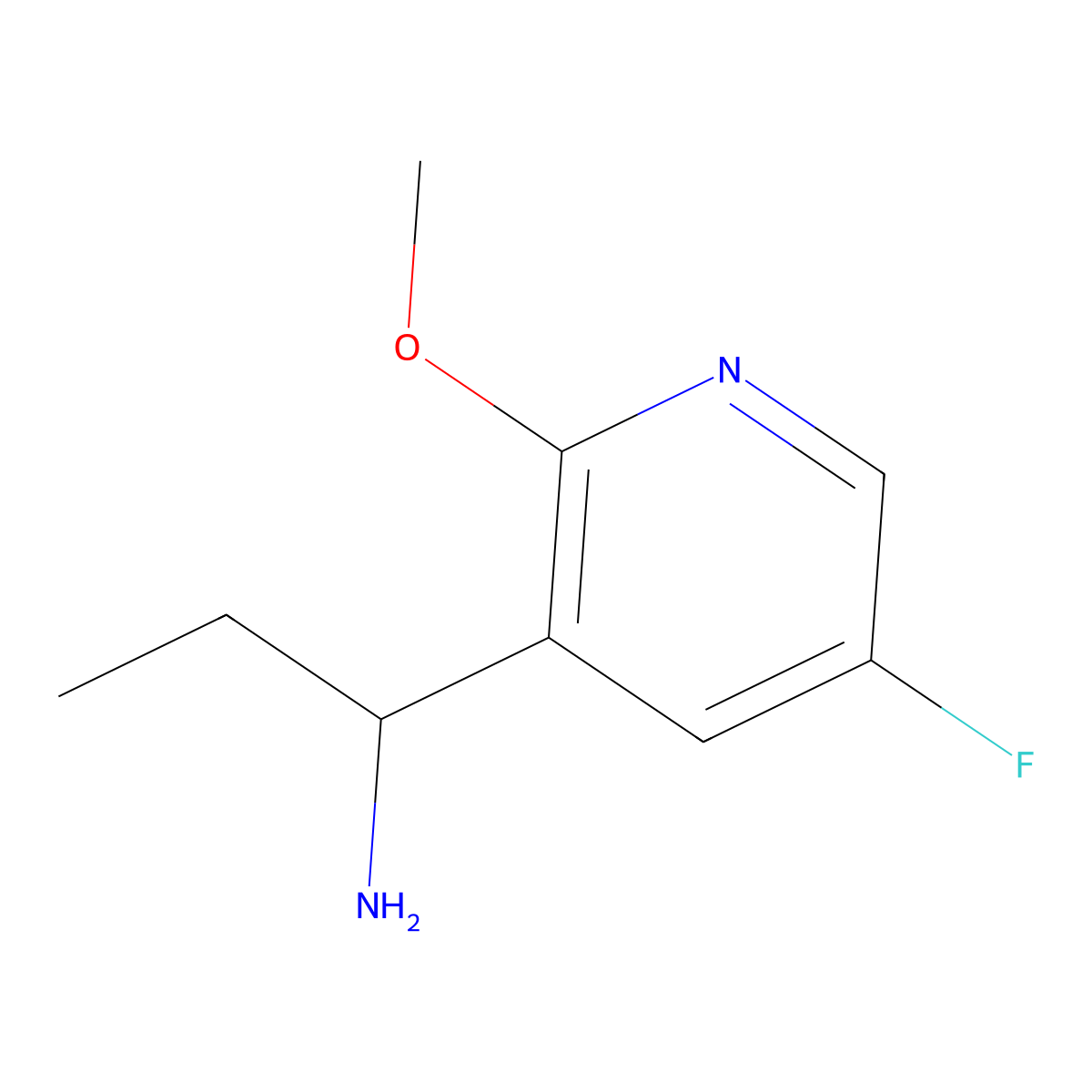 1-(5-Fluoro-2-methoxypyridin-3-YL)propan-1-amine molecular structure, CAS 1337444-27-5