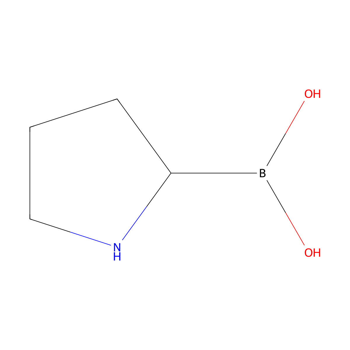 Pyrrolidin-2-ylboronic acid molecular structure, CAS 133745-64-9