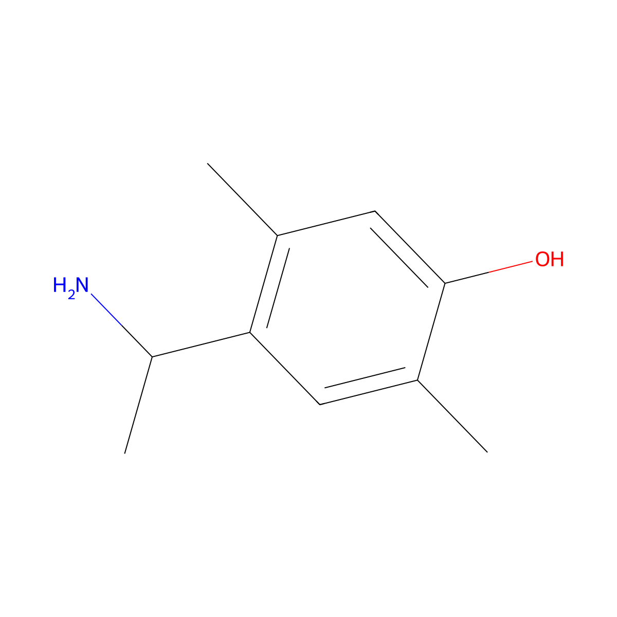 4-(1-Aminoethyl)-2,5-dimethylphenol molecular structure, CAS 1337456-50-4