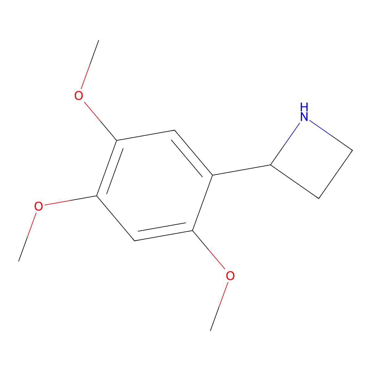 2-(2,4,5-Trimethoxyphenyl)azetidine molecular structure, CAS 1337457-79-0