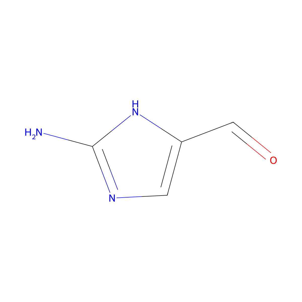 2-Amino-1H-imidazole-5-carbaldehyde molecular structure, CAS 133746-66-4