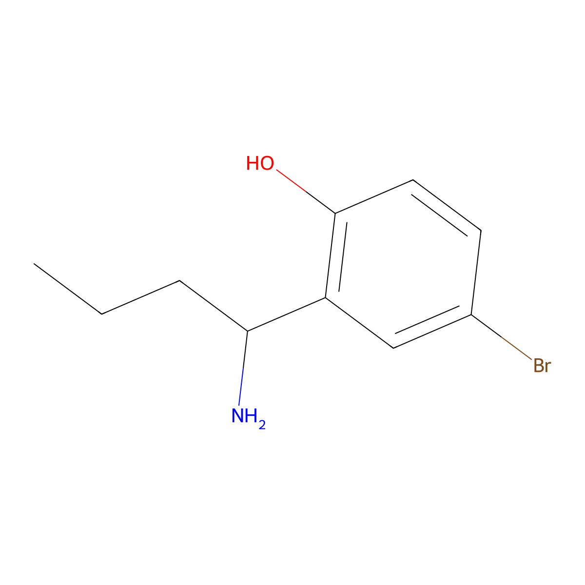 2-(1-Aminobutyl)-4-bromophenol molecular structure, CAS 1337462-06-2