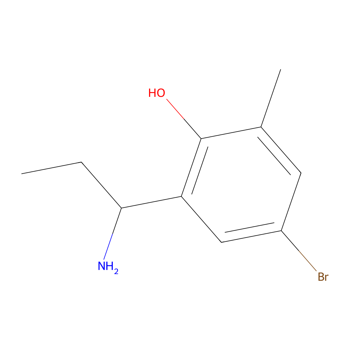 2-(1-Aminopropyl)-4-bromo-6-methylphenol molecular structure, CAS 1337462-31-3