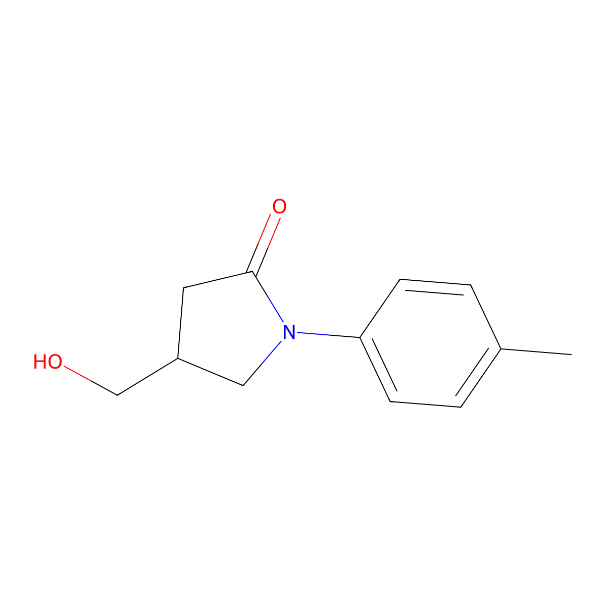 1-(4-Tolyl)-4-hydroxymethyl-2-pyrrolidone molecular structure, CAS 133747-59-8