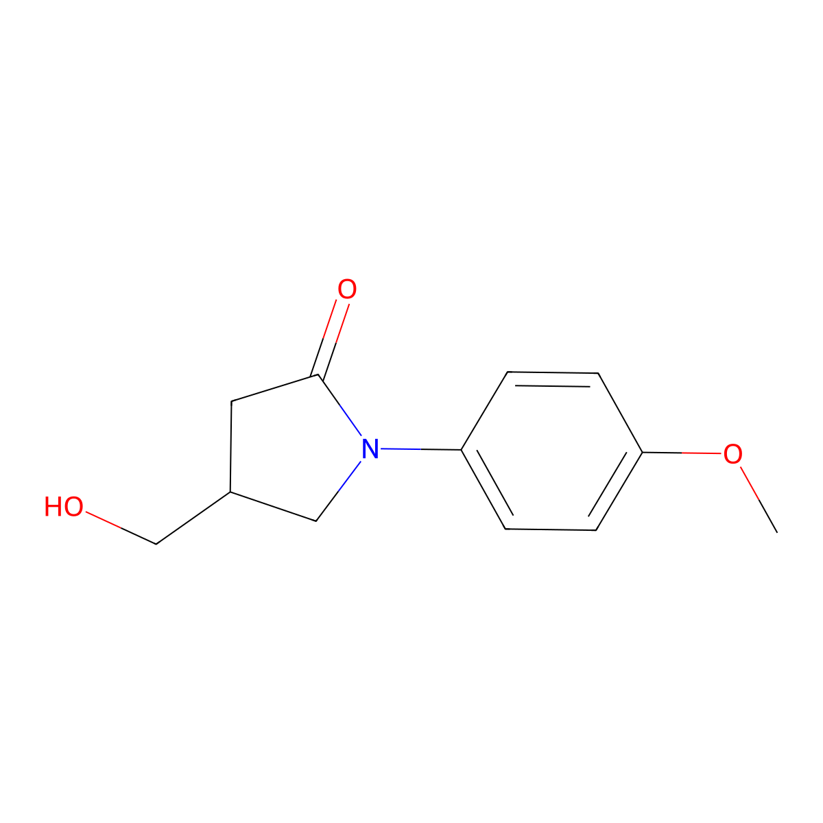 4-(Hydroxymethyl)-1-(4-methoxyphenyl)pyrrolidin-2-one molecular structure, CAS 133747-98-5