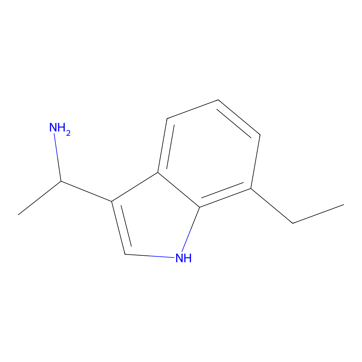 1-(7-Ethyl-1H-indol-3-YL)ethan-1-amine molecular structure, CAS 1337476-32-0
