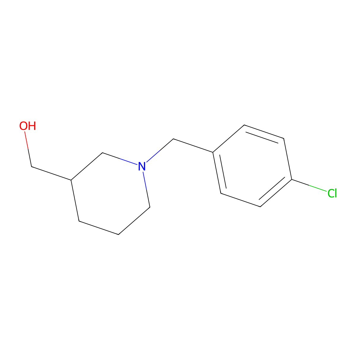 [1-(4-Chloro-benzyl)-piperidin-3-yl]-methanol molecular structure, CAS 133748-89-7
