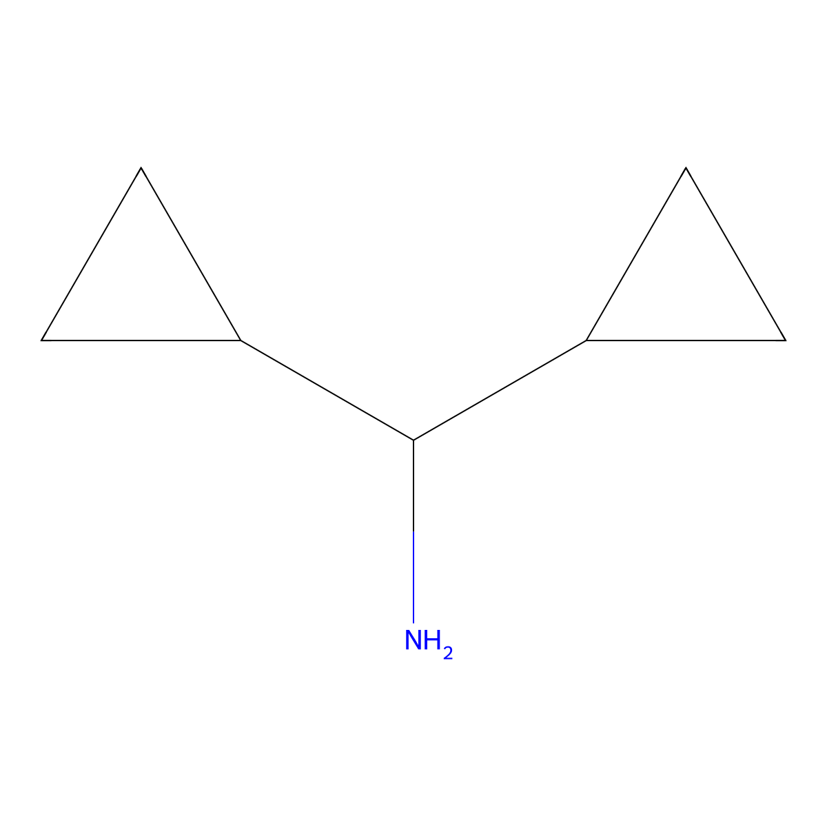 (Dicyclopropylmethyl)amine molecular structure, CAS 13375-29-6