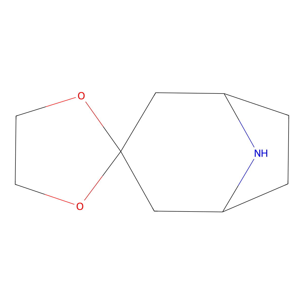 8-Azaspiro[bicyclo[3.2.1]octane-3,2'-[1,3]dioxolane] molecular structure, CAS 13375-57-0