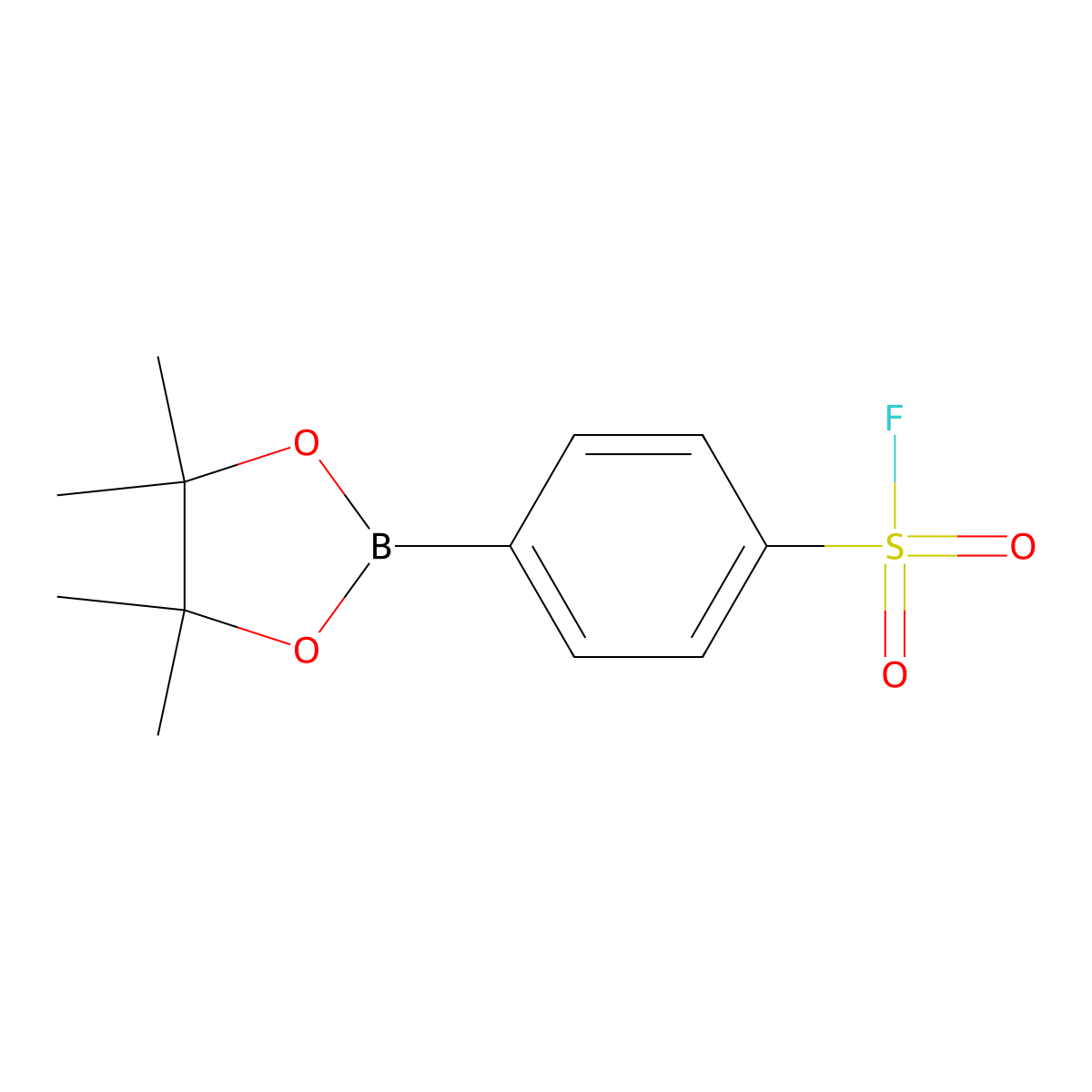 4-(Tetramethyl-1,3,2-dioxaborolan-2-yl)benzene-1-sulfonyl fluoride molecular structure, CAS 1337505-77-7