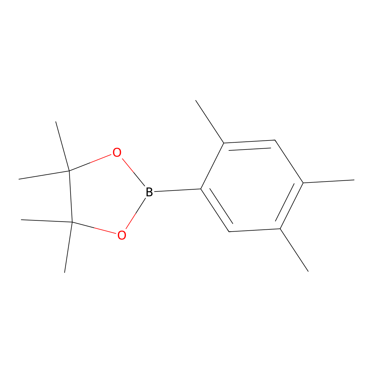 4,4,5,5-Tetramethyl-2-(2,4,5-trimethylphenyl)-1,3,2-dioxaborolane molecular structure, CAS 1337505-78-8