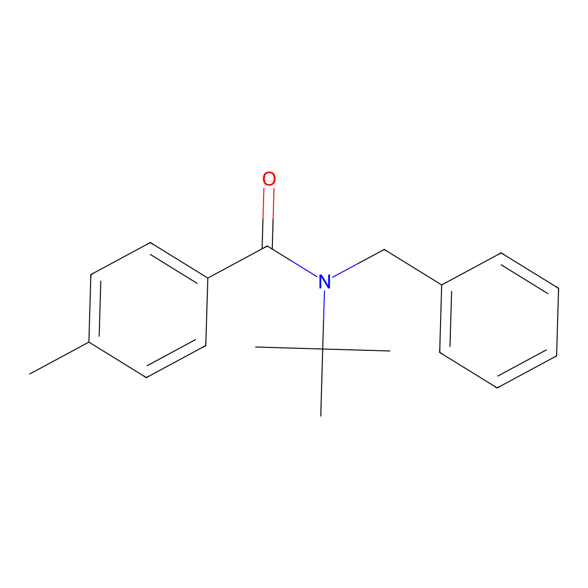 N-benzyl-N-tert-butyl-4-methylbenzamide molecular structure, CAS 133751-04-9