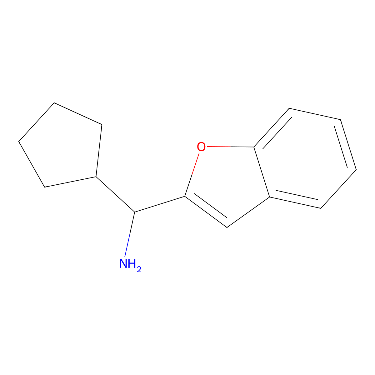 Benzofuran-2-yl(cyclopentyl)methanamine molecular structure, CAS 1337513-33-3