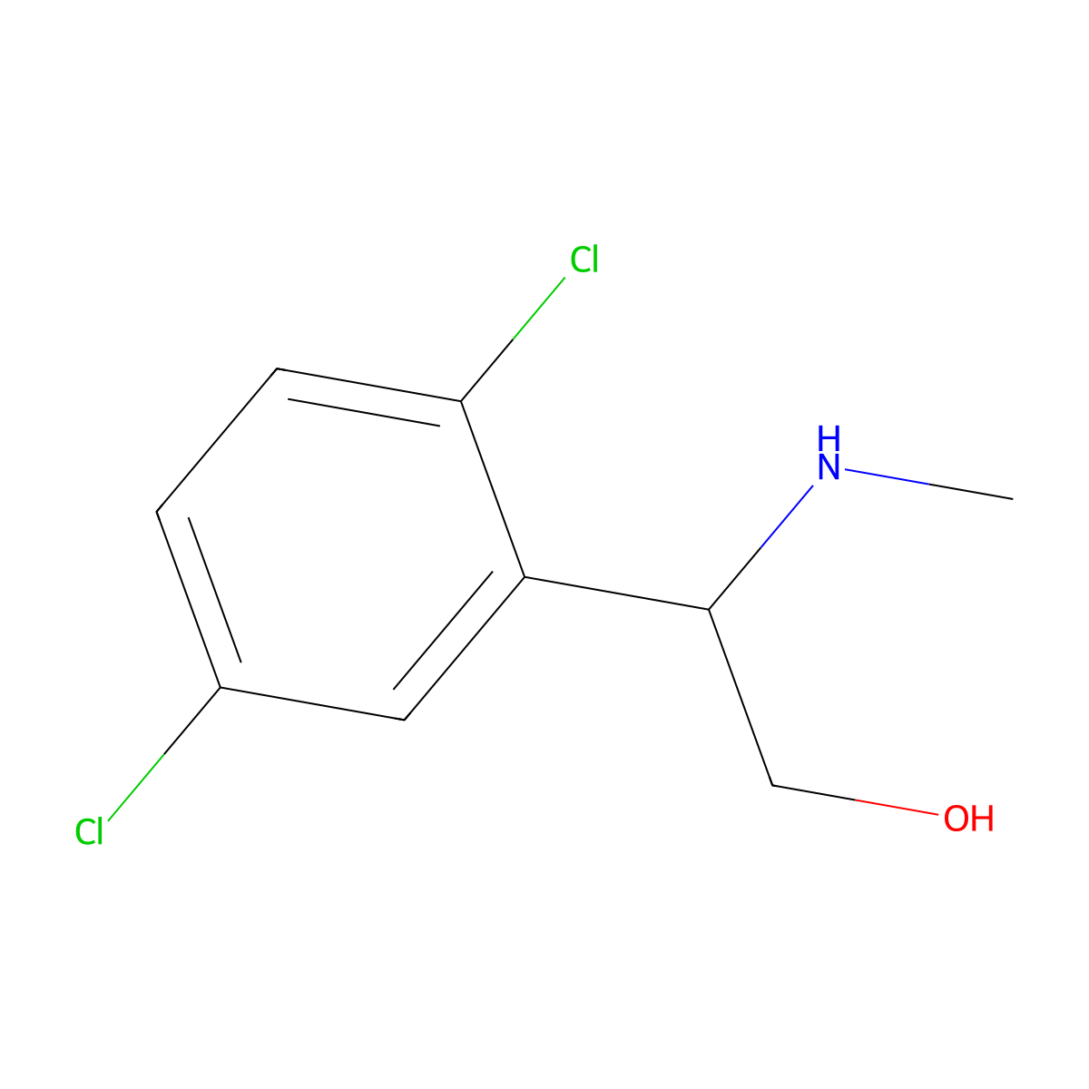 2-(2,5-Dichlorophenyl)-2-(methylamino)ethan-1-ol molecular structure, CAS 1337514-11-0