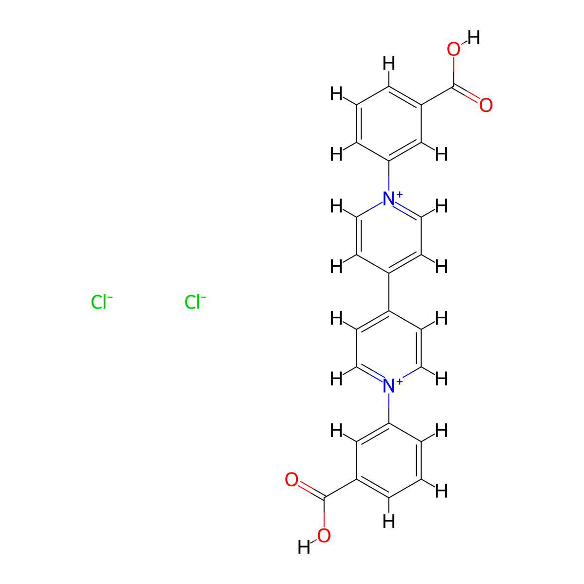 1,1'-Bis(3-carboxyphenyl)-[4,4'-bipyridine]-1,1'-diium chloride molecular structure, CAS 1337527-84-0
