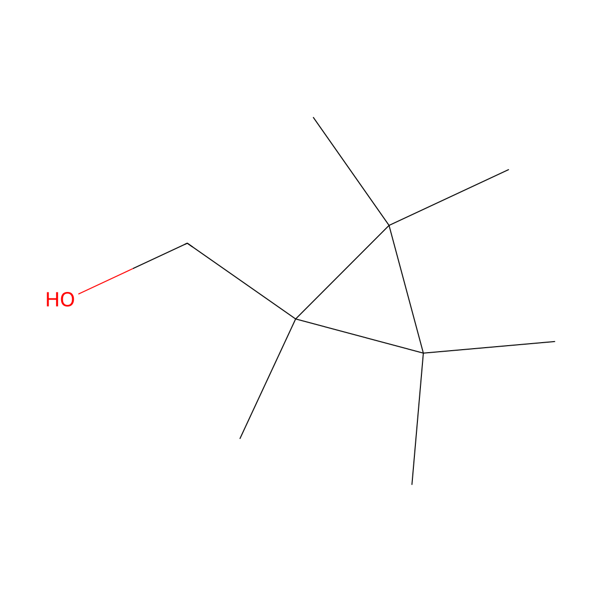 (1,2,2,3,3-Pentamethylcyclopropyl)methanol molecular structure, CAS 133753-27-2