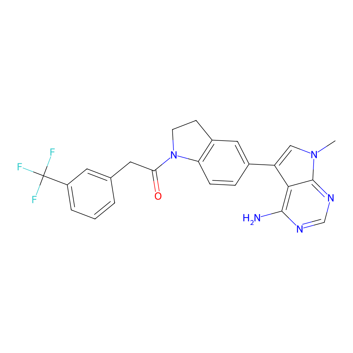 Gsk-2606414 molecular structure, CAS 1337531-36-8