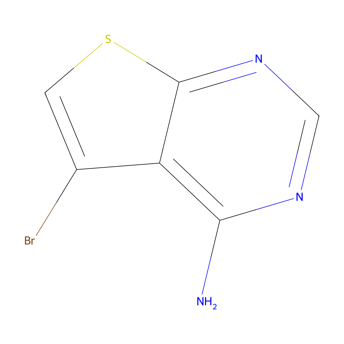 5-Bromothieno[2,3-D]pyrimidin-4-amine molecular structure, CAS 1337532-92-9