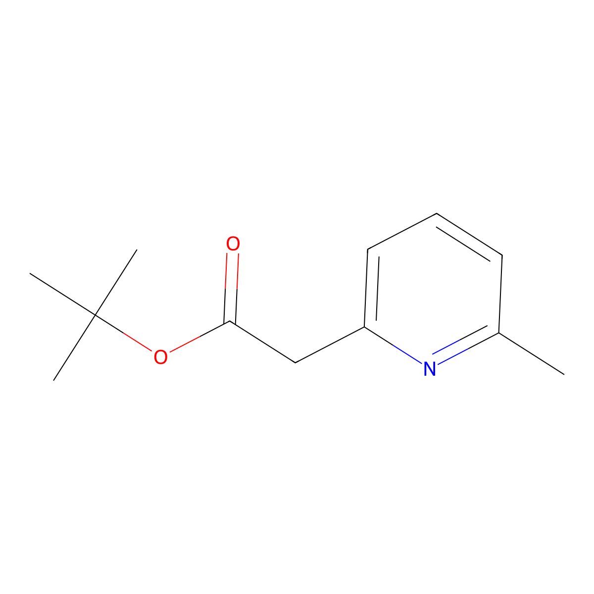 Tert-butyl 2-(6-methylpyridin-2-yl)acetate molecular structure, CAS 1337533-49-9