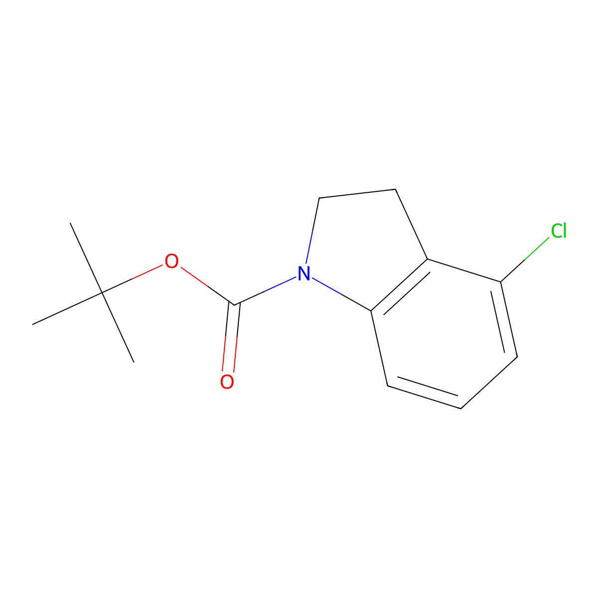 tert-Butyl 4-chloroindoline-1-carboxylate molecular structure, CAS 1337533-80-8