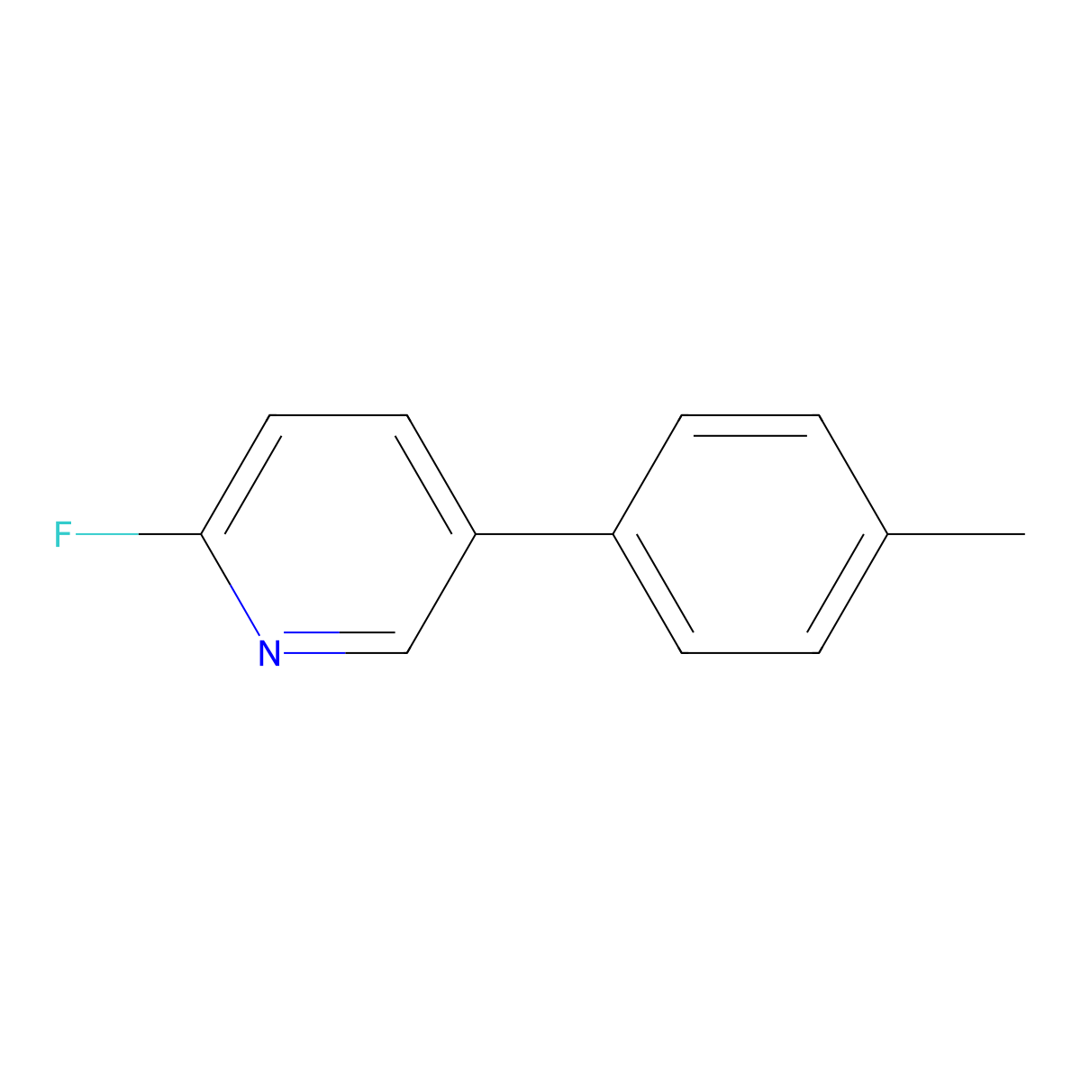2-Fluoro-5-(4-methylphenyl)-pyridine molecular structure, CAS 1337563-01-5