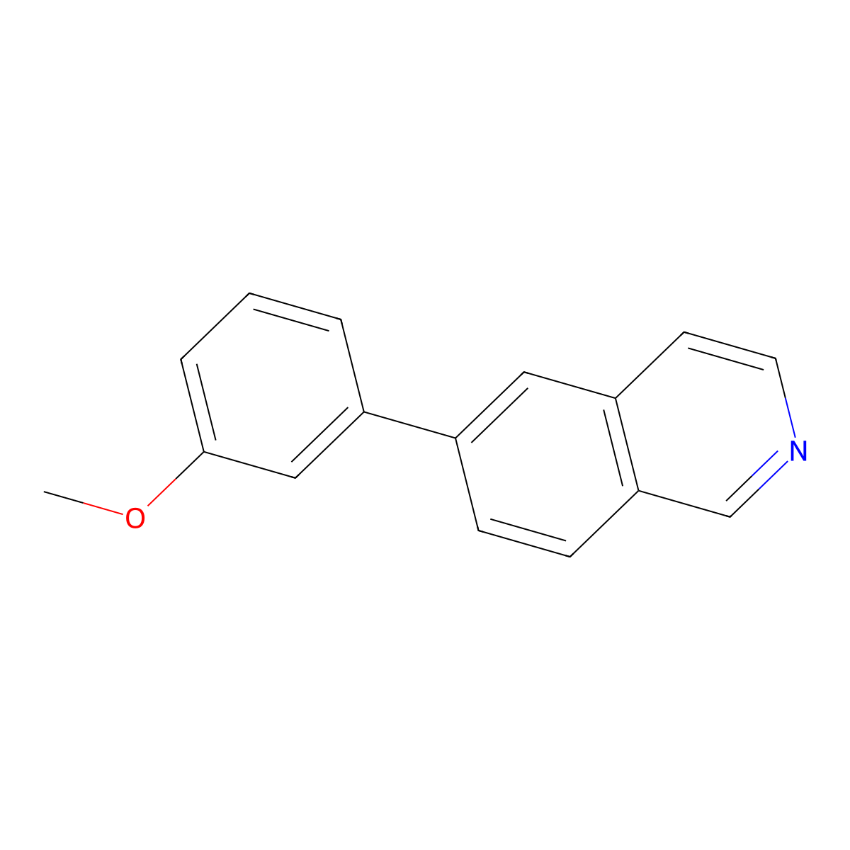 Isoquinoline, 6-(3-methoxyphenyl)- molecular structure, CAS 1337563-02-6