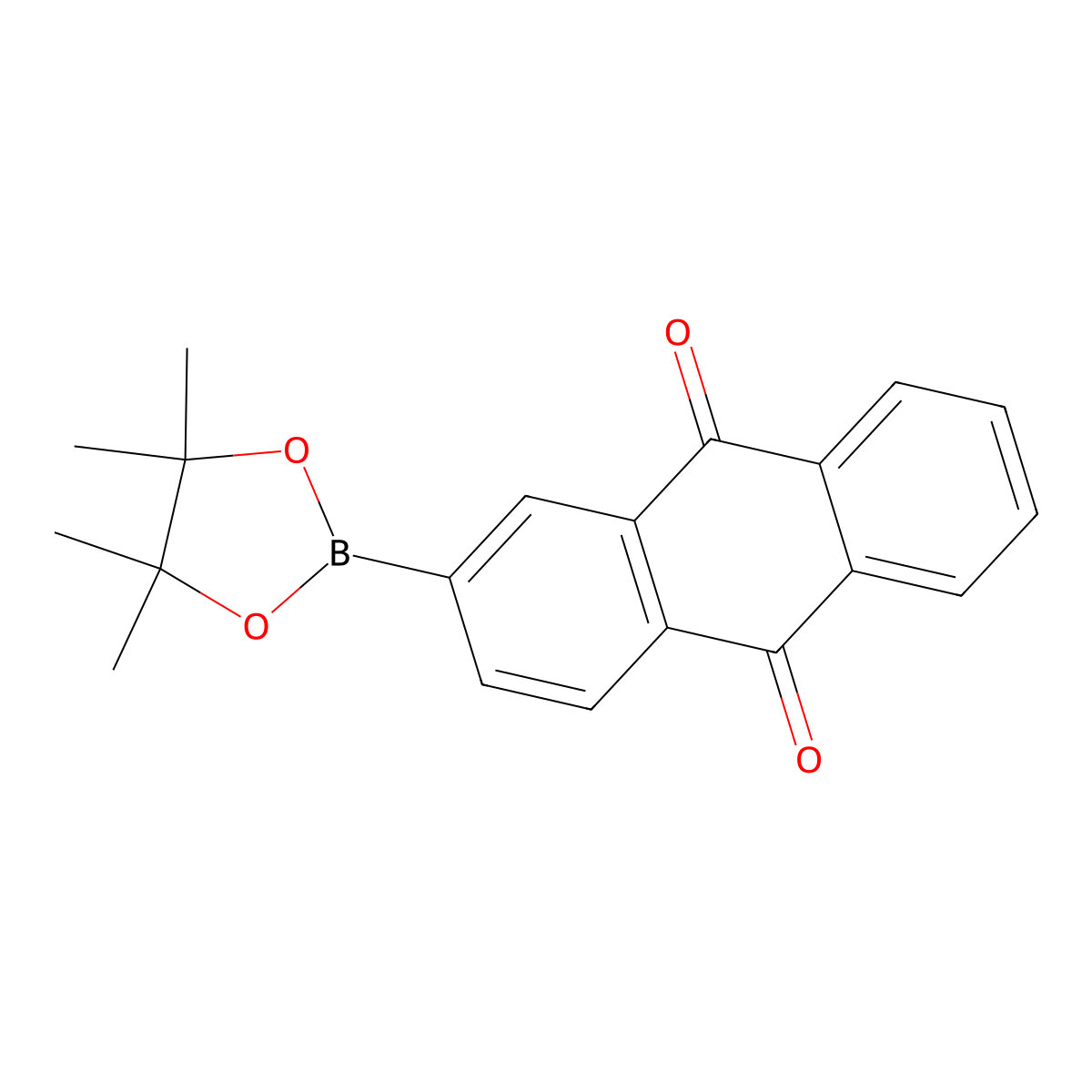 2-(4,4,5,5-Tetramethyl-1,3,2-dioxaborolan-2-yl)anthracene-9,10-dione molecular structure, CAS 1337570-04-3