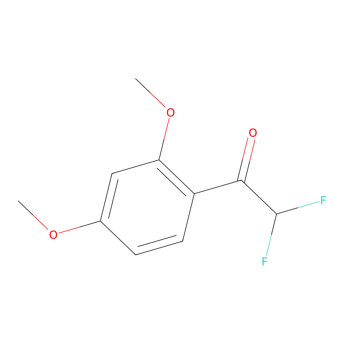 1-(2,4-Dimethoxyphenyl)-2,2-difluoroethan-1-one molecular structure, CAS 1337572-03-8