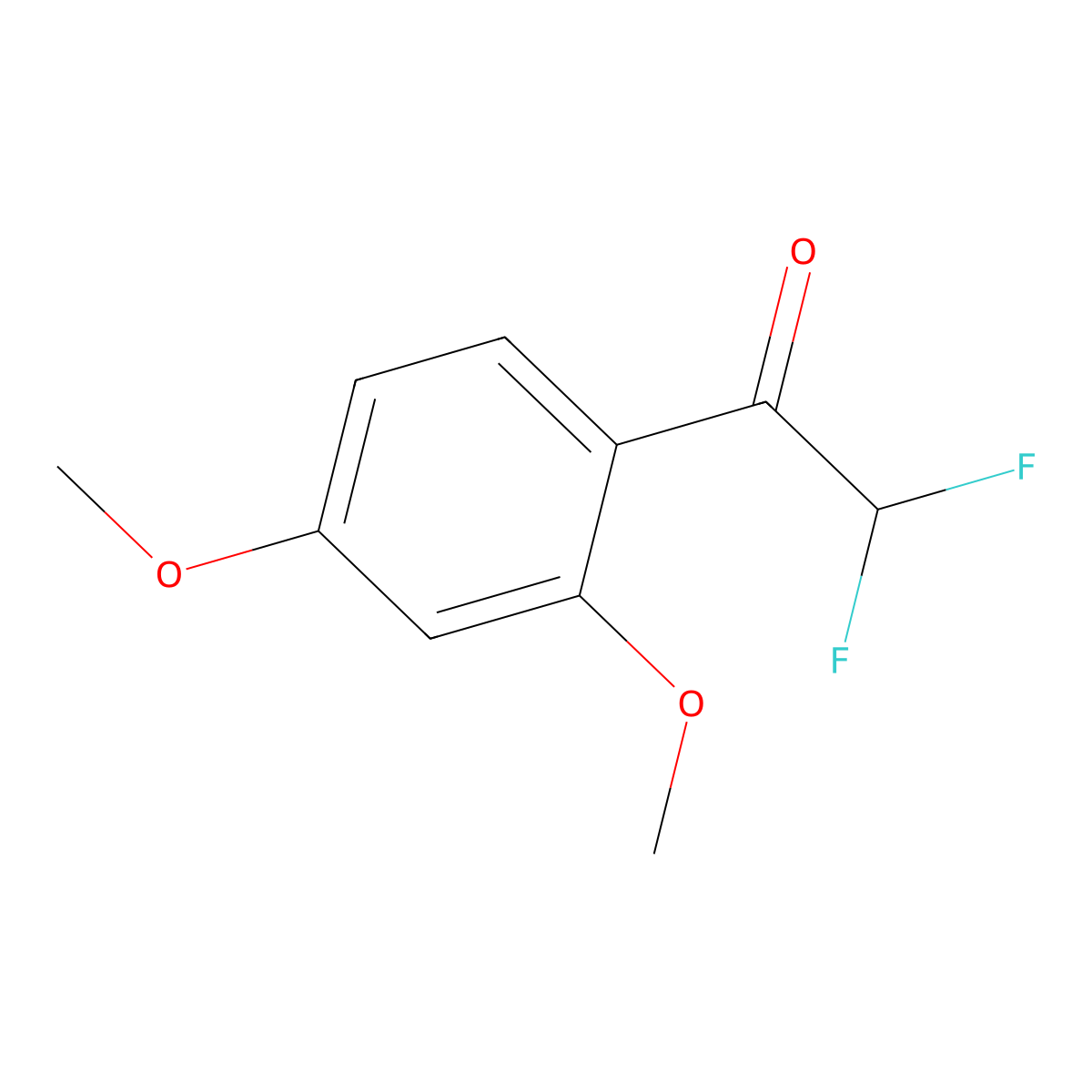 1-(2,4-Dimethoxyphenyl)-2,2-difluoroethan-1-one molecular structure, CAS 1337572-03-8