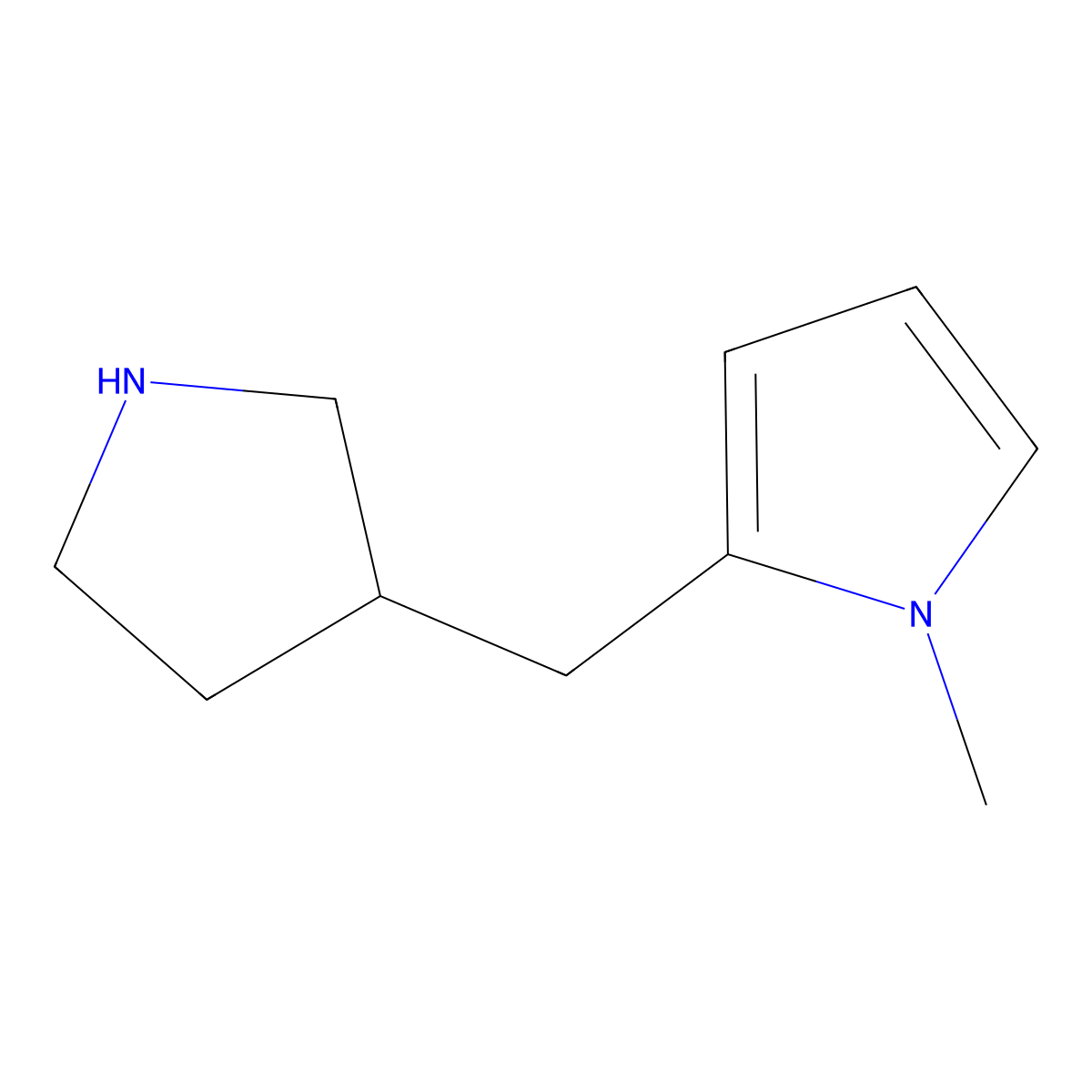 1-methyl-2-[(pyrrolidin-3-yl)methyl]-1H-pyrrole molecular structure, CAS 1337600-02-8