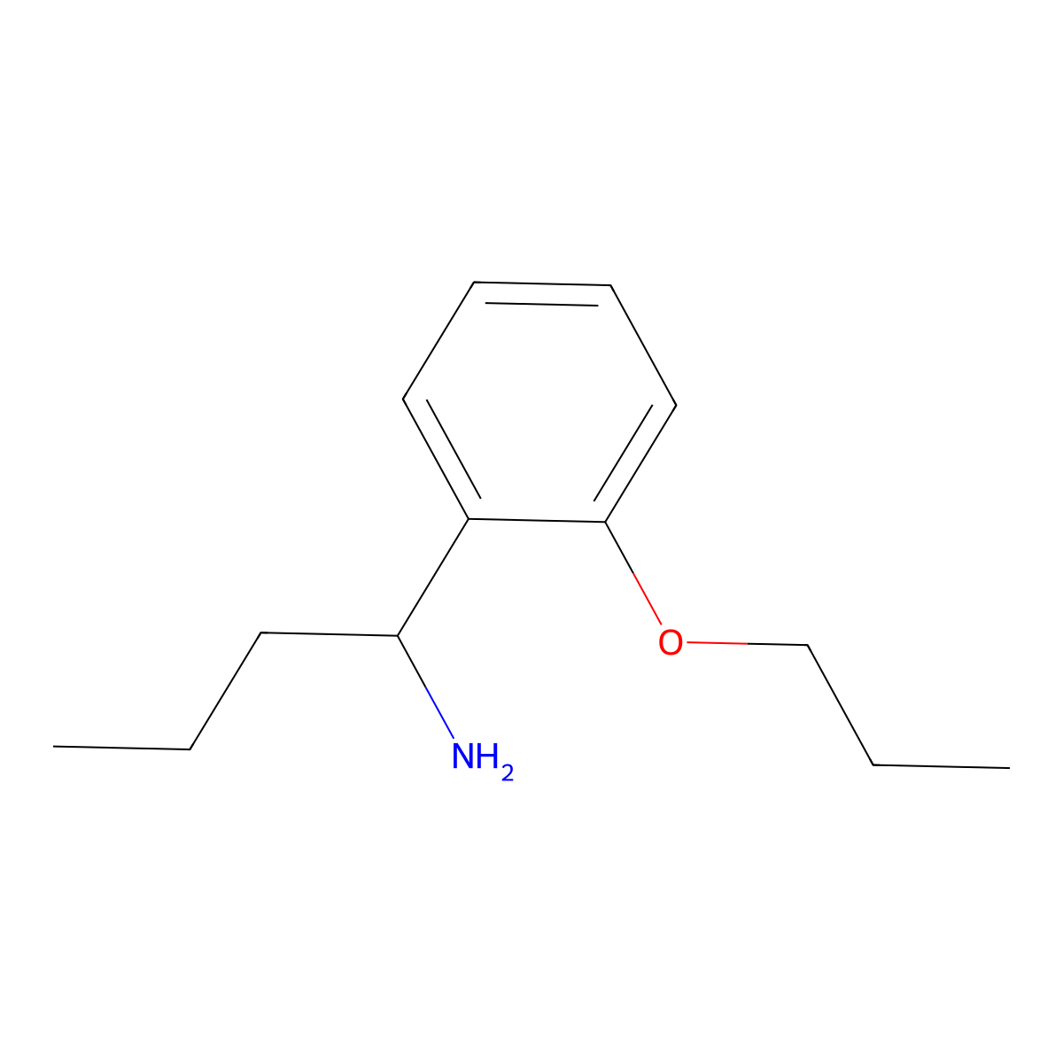 1-(2-Propoxyphenyl)butan-1-amine molecular structure, CAS 1337604-46-2