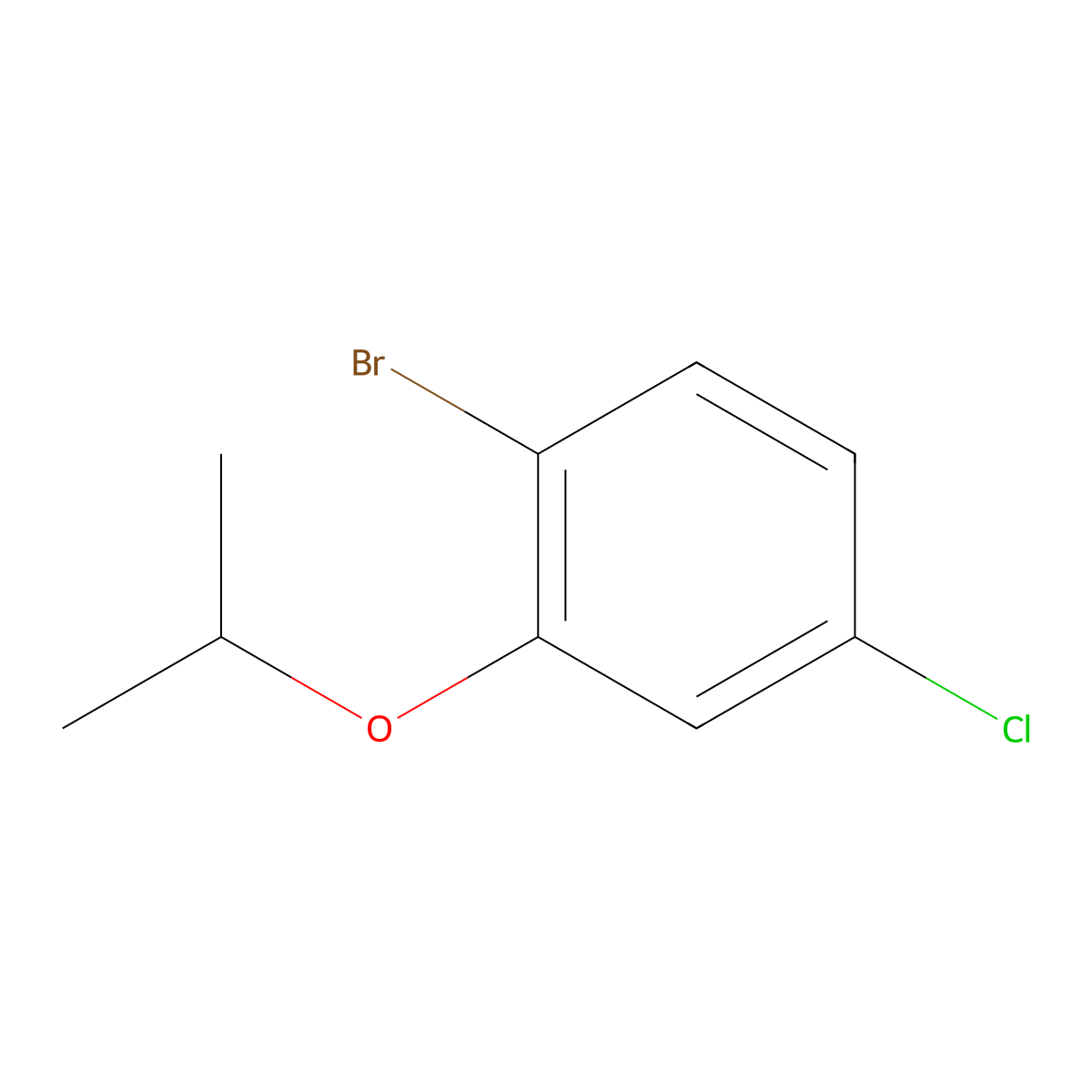 1-Bromo-4-chloro-2-isopropoxybenzene molecular structure, CAS 1337606-32-2
