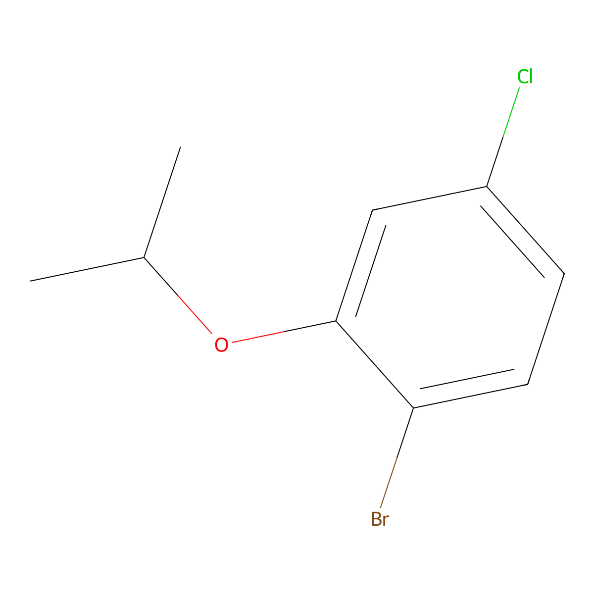 1-Bromo-4-chloro-2-isopropoxybenzene molecular structure, CAS 1337606-32-2
