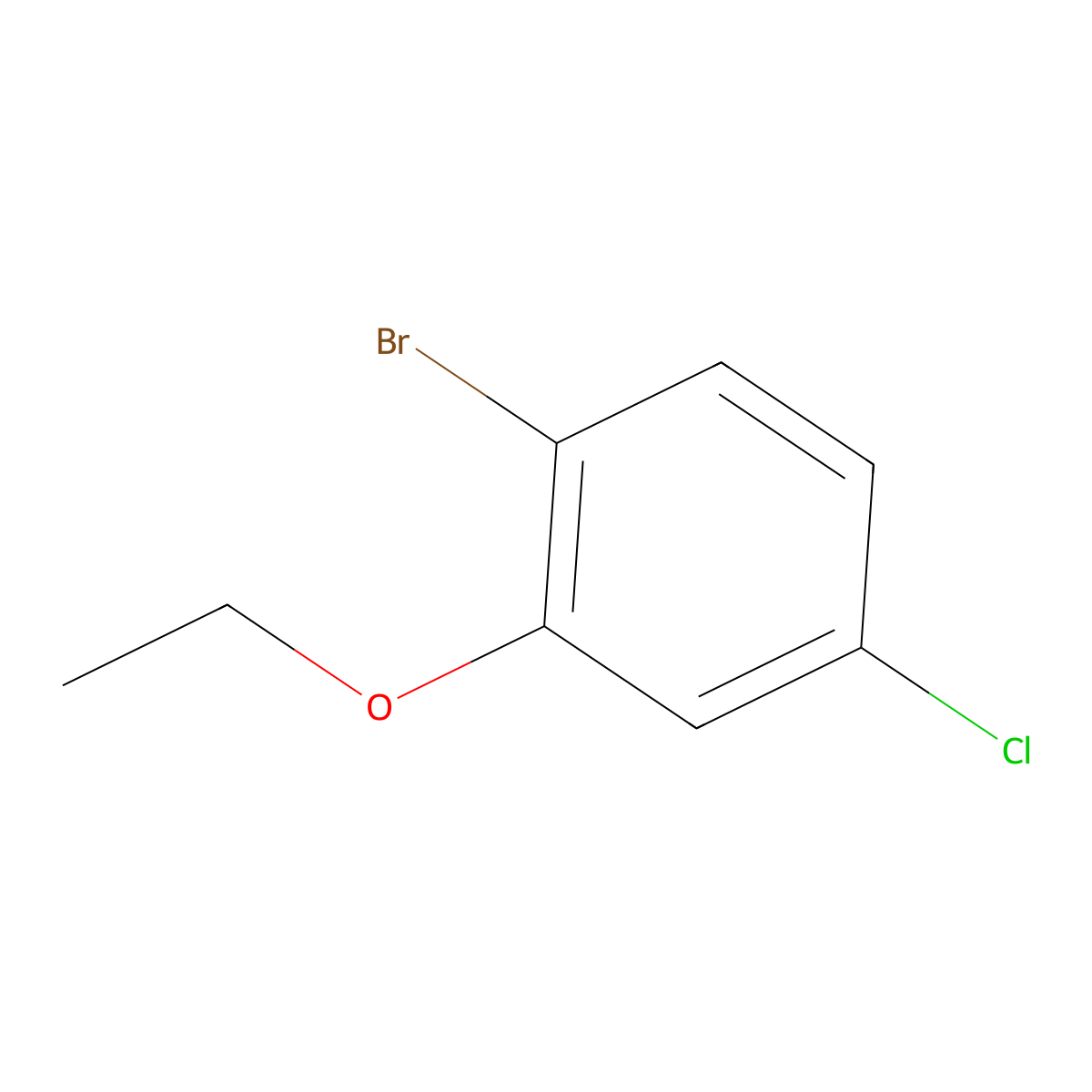 1-Bromo-4-chloro-2-ethoxybenzene molecular structure, CAS 1337606-41-3