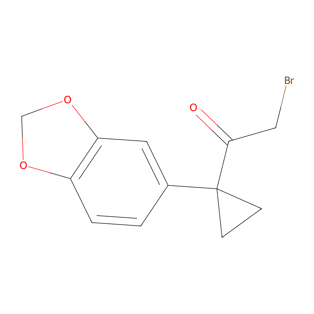 1-(1-(1,3-Dioxaindan-5-yl)cyclopropyl)-2-bromoethan-1-one molecular structure, CAS 1337606-42-4