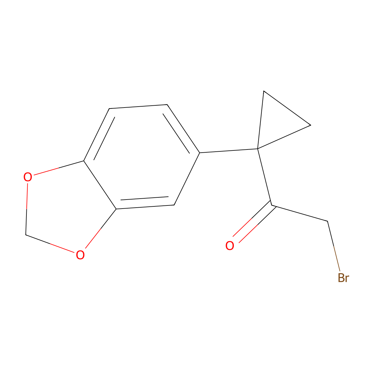 1-(1-(1,3-Dioxaindan-5-yl)cyclopropyl)-2-bromoethan-1-one molecular structure, CAS 1337606-42-4
