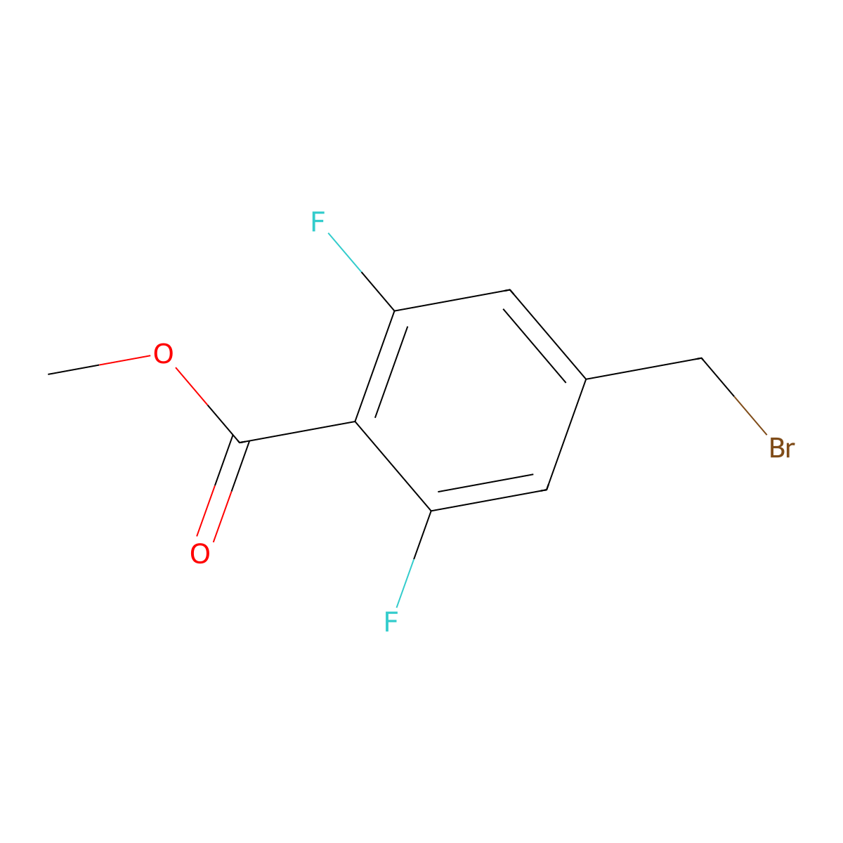 Methyl 4-(Bromomethyl)-2,6-difluorobenzoate molecular structure, CAS 1337606-76-4