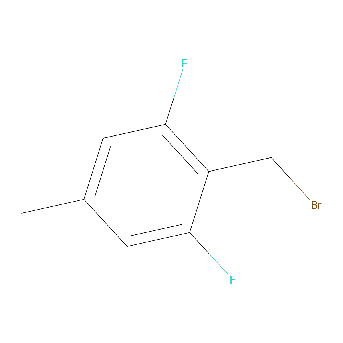 2-(Bromomethyl)-1,3-difluoro-5-methylbenzene molecular structure, CAS 1337606-87-7