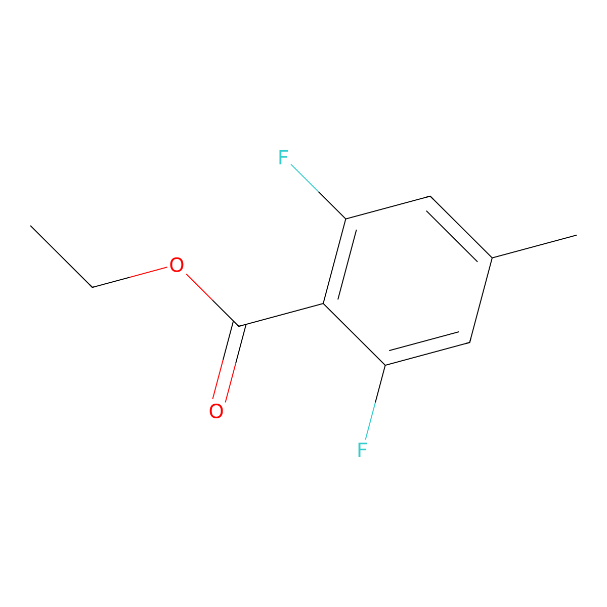 Ethyl 2,6-difluoro-4-methylbenzoate molecular structure, CAS 1337606-88-8