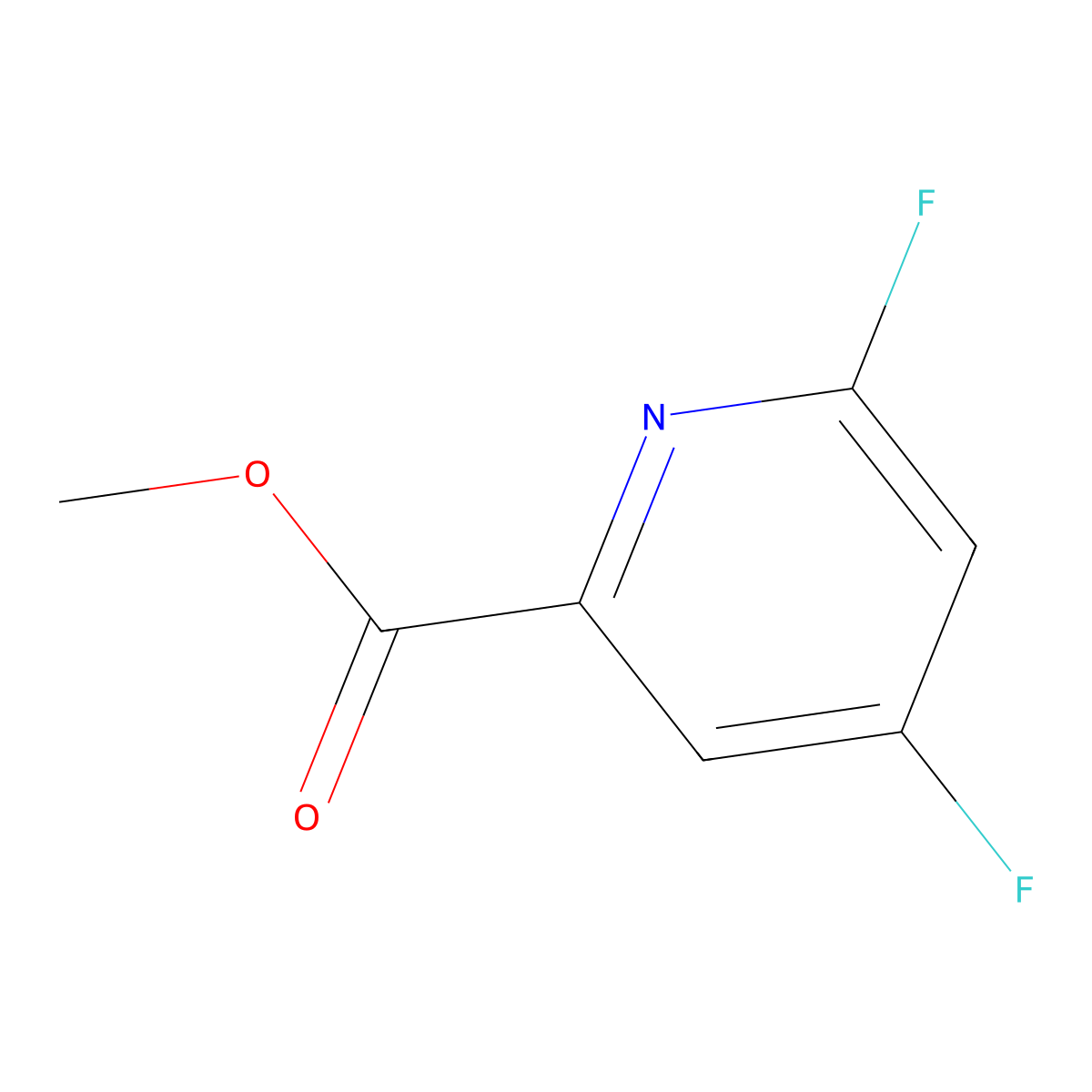 Methyl 4,6-difluoropyridine-2-carboxylate molecular structure, CAS 1337606-94-6
