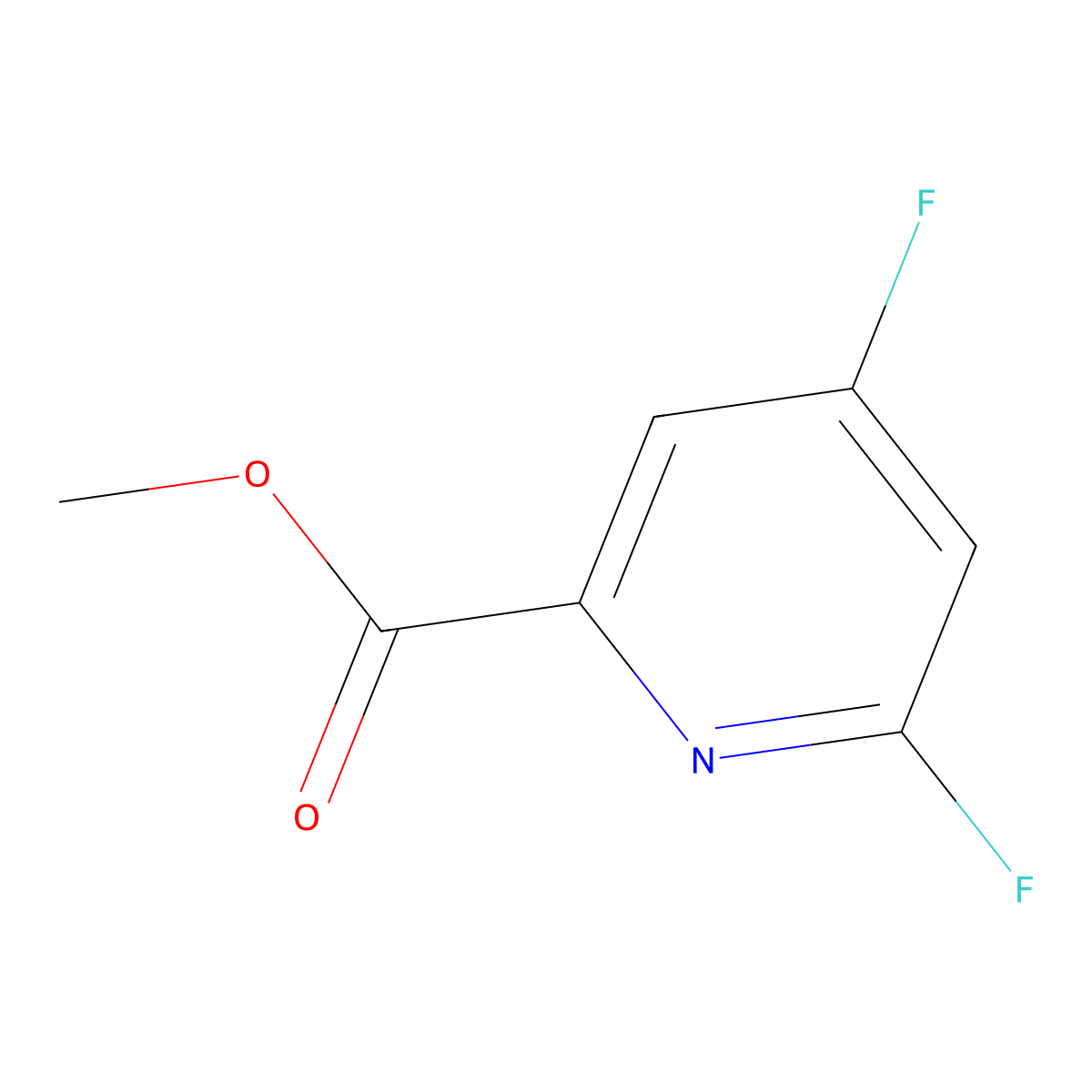 Methyl 4,6-difluoropyridine-2-carboxylate molecular structure, CAS 1337606-94-6