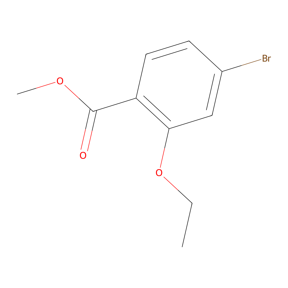 Methyl 4-bromo-2-ethoxybenzoate molecular structure, CAS 1337607-00-7