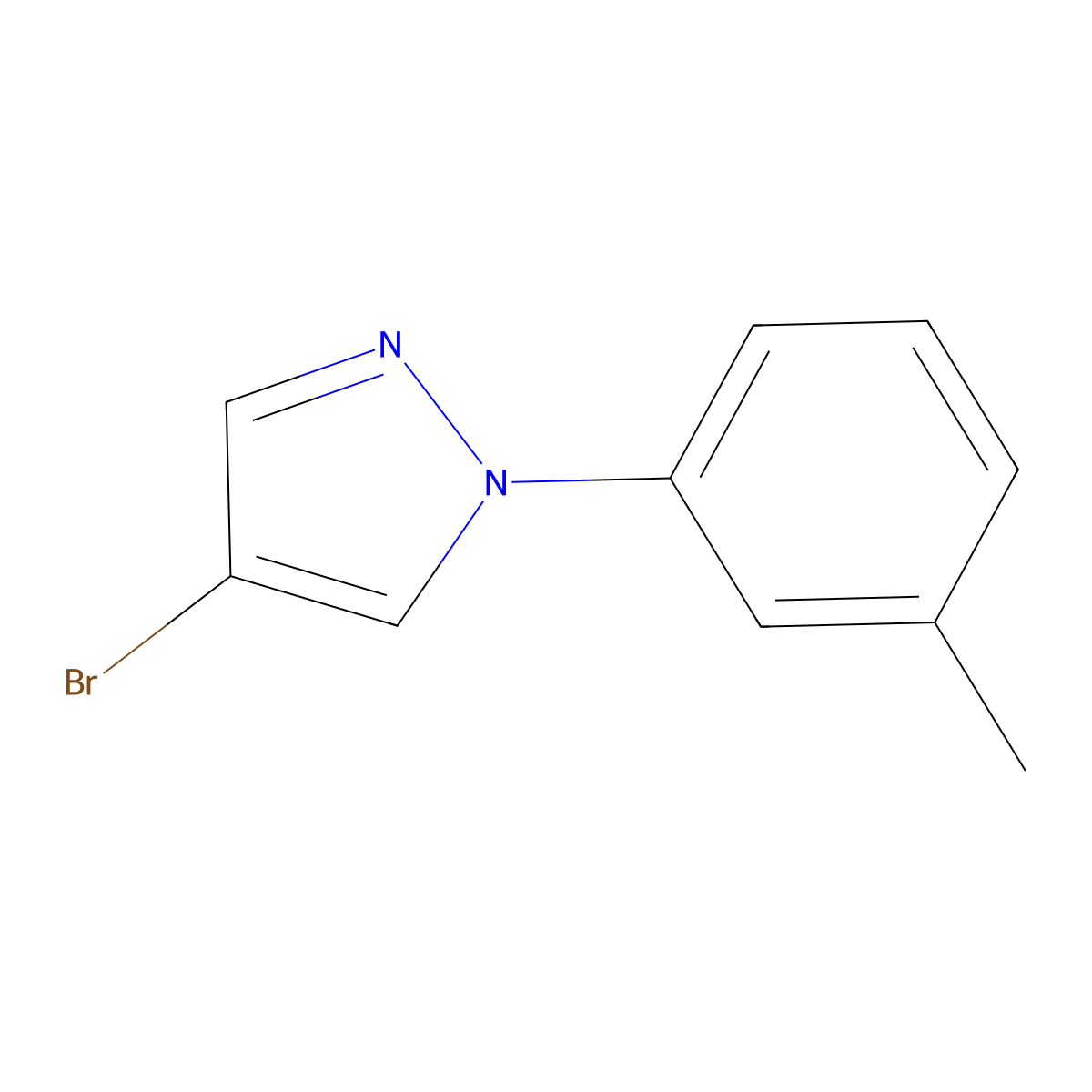 4-Bromo-1-(m-tolyl)pyrazole molecular structure, CAS 1337607-02-9